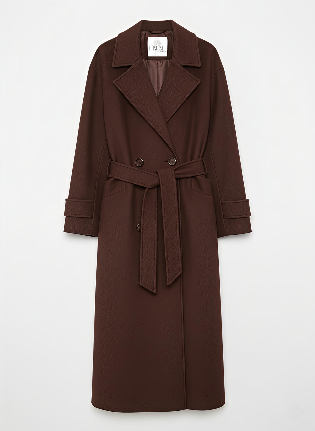 Oversized Wollen Jas Bruin – Lange Damesmantel