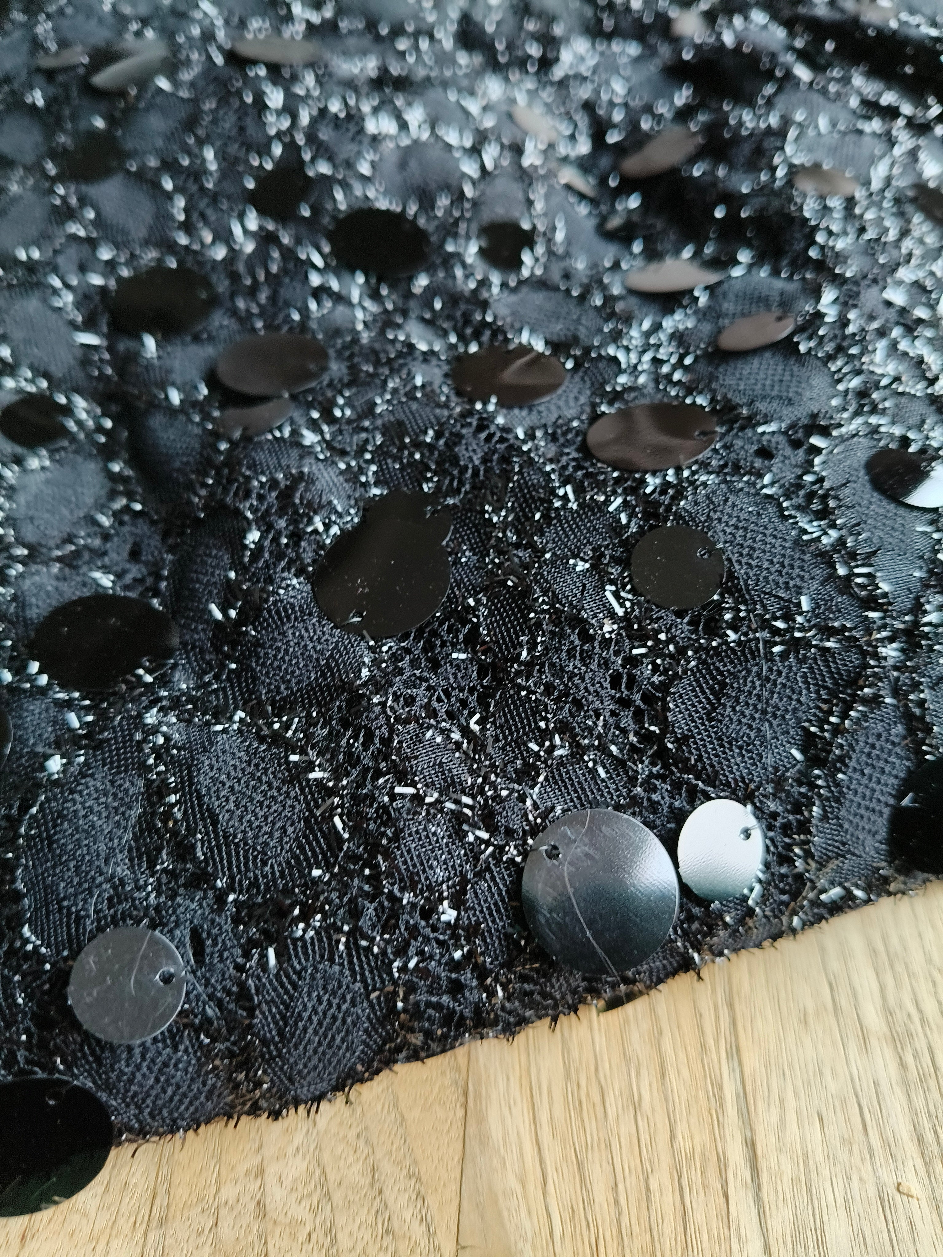 Zwart Pailletten Shirt Dames – Glitter Top met Lange Mouwen voor Feest & Avond