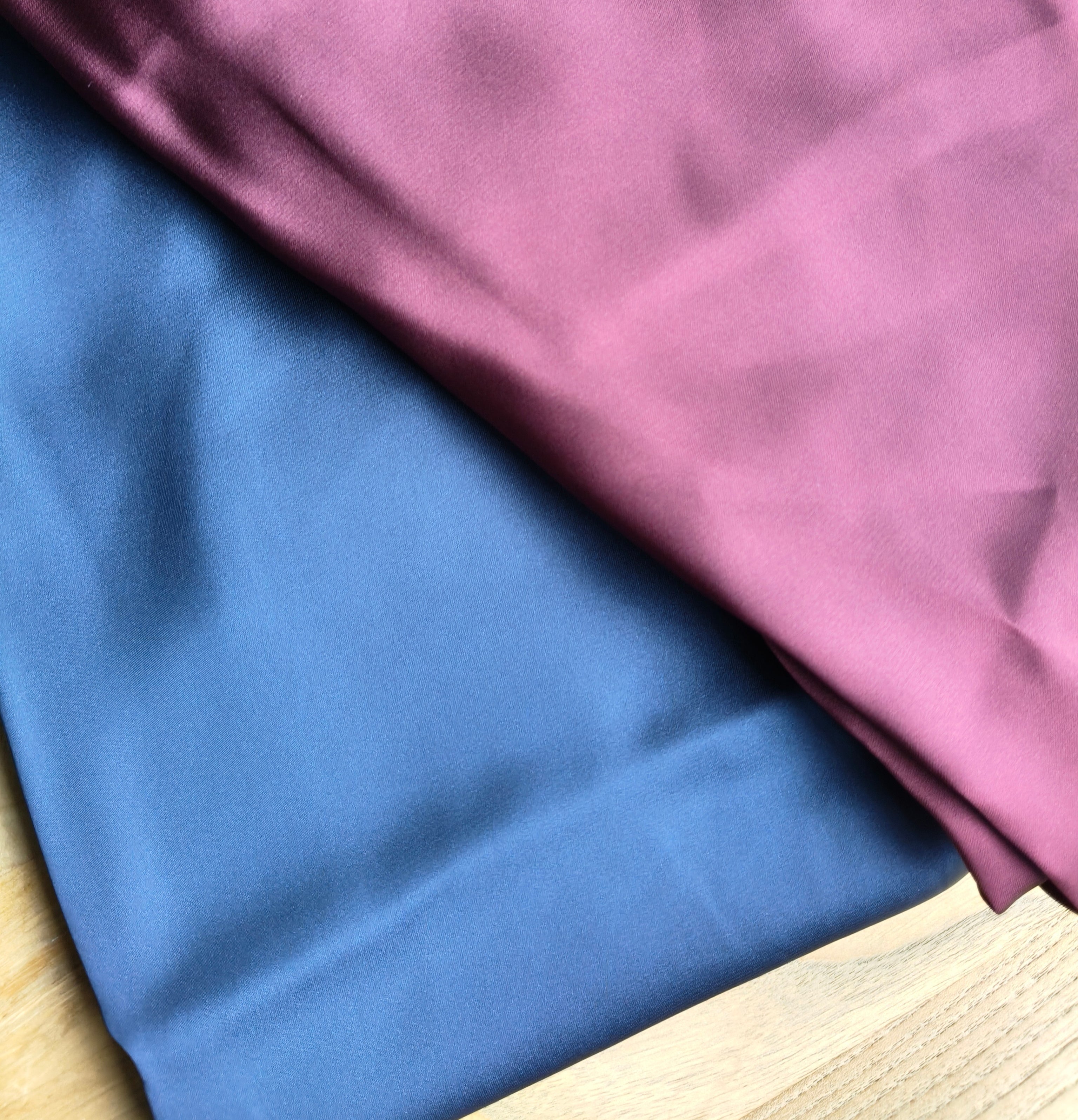 Satijnen Blouse Dames – Hoogwaardige Kwaliteit – Navy & Bordeaux