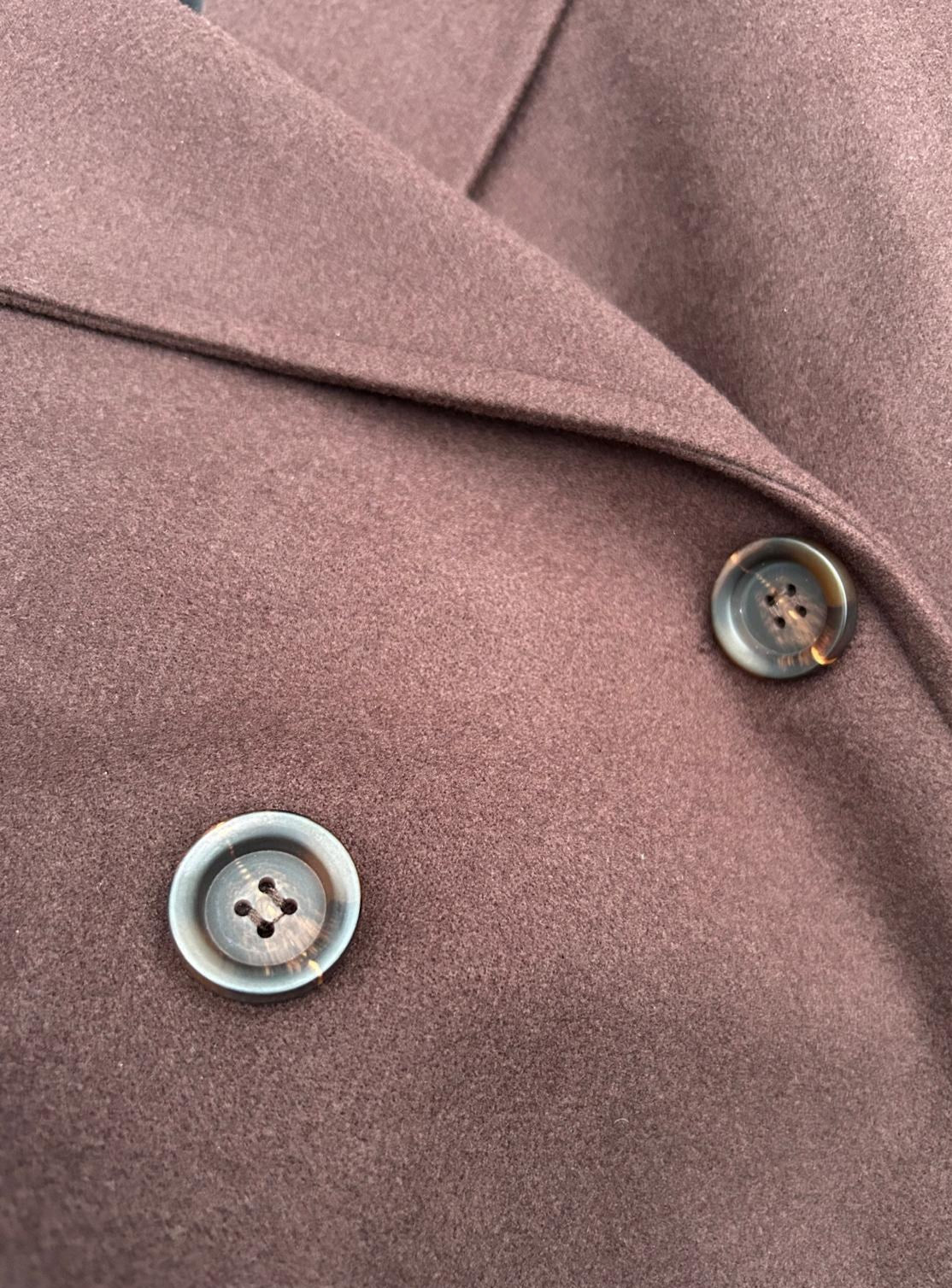Oversized Wollen Jas Bruin – Lange Damesmantel