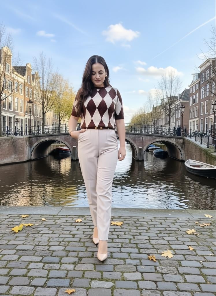 Ultra Zachte Knit Trui – Ruitdesign