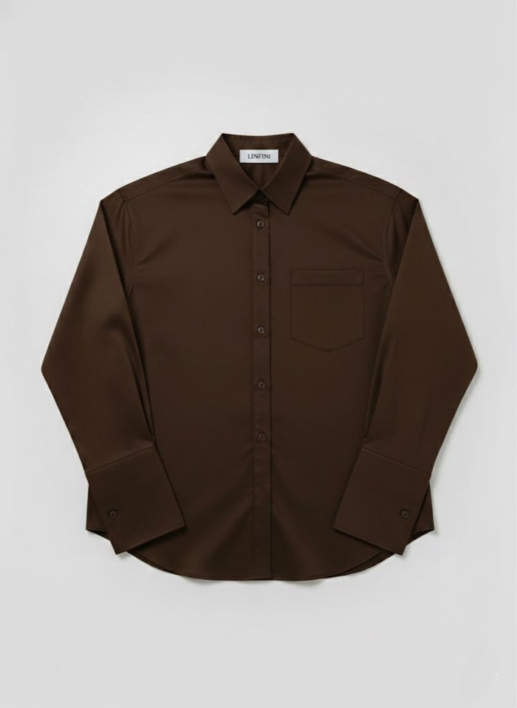 Oversized Overhemd met Wijde Mouwen