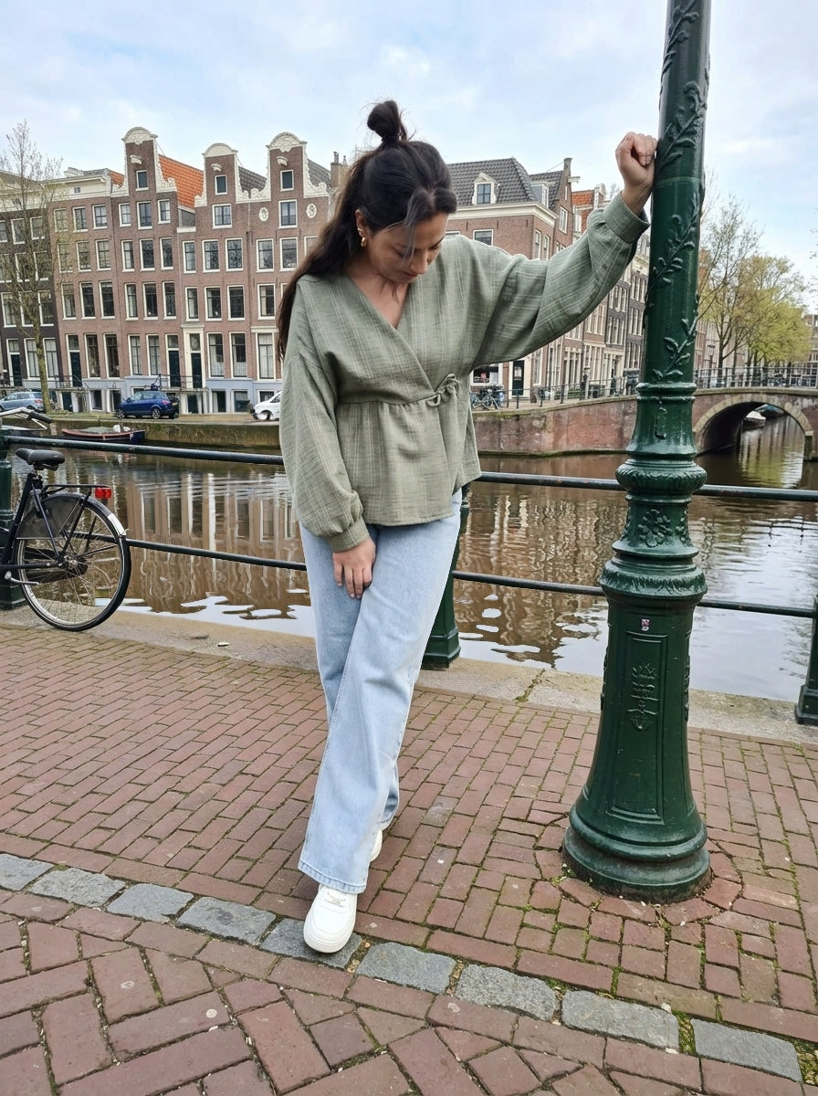 Lichtblauwe wijde damesjeans – Comfort fit denim
