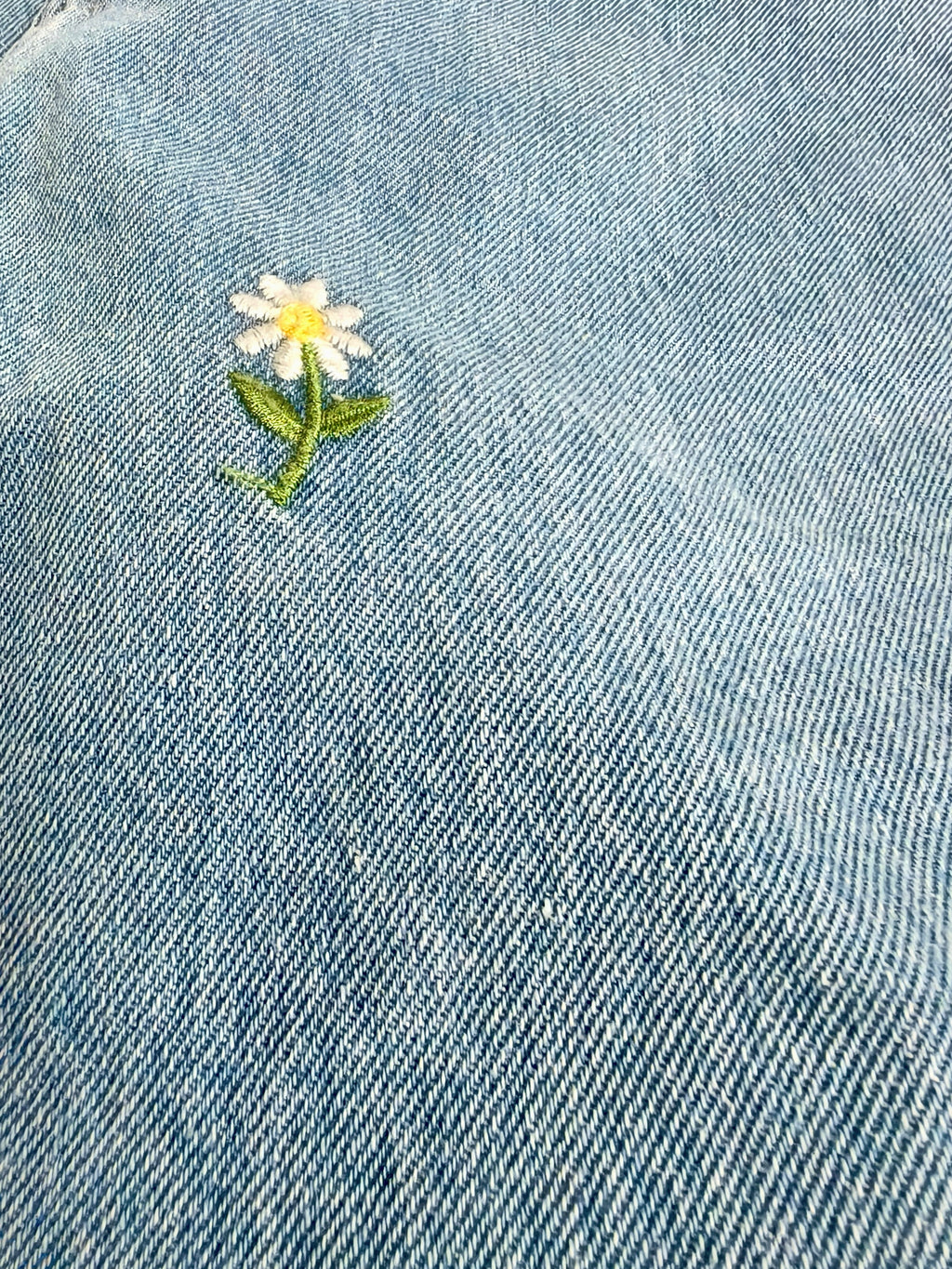 Floral Straight Leg Jeans – Lichtblauw