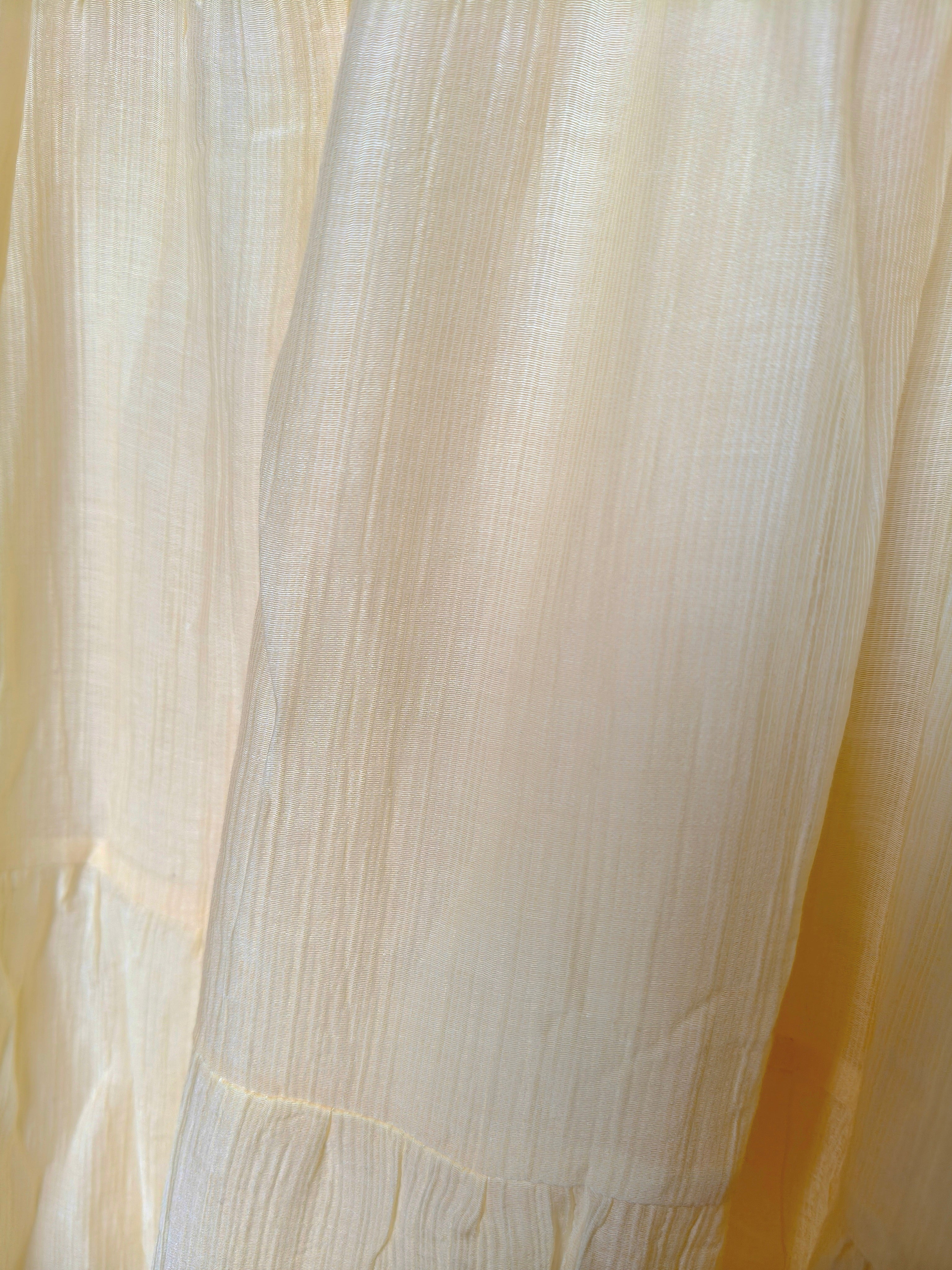 Lange Zomerrok Licht Geel & Crème | Maxi Rok Dames