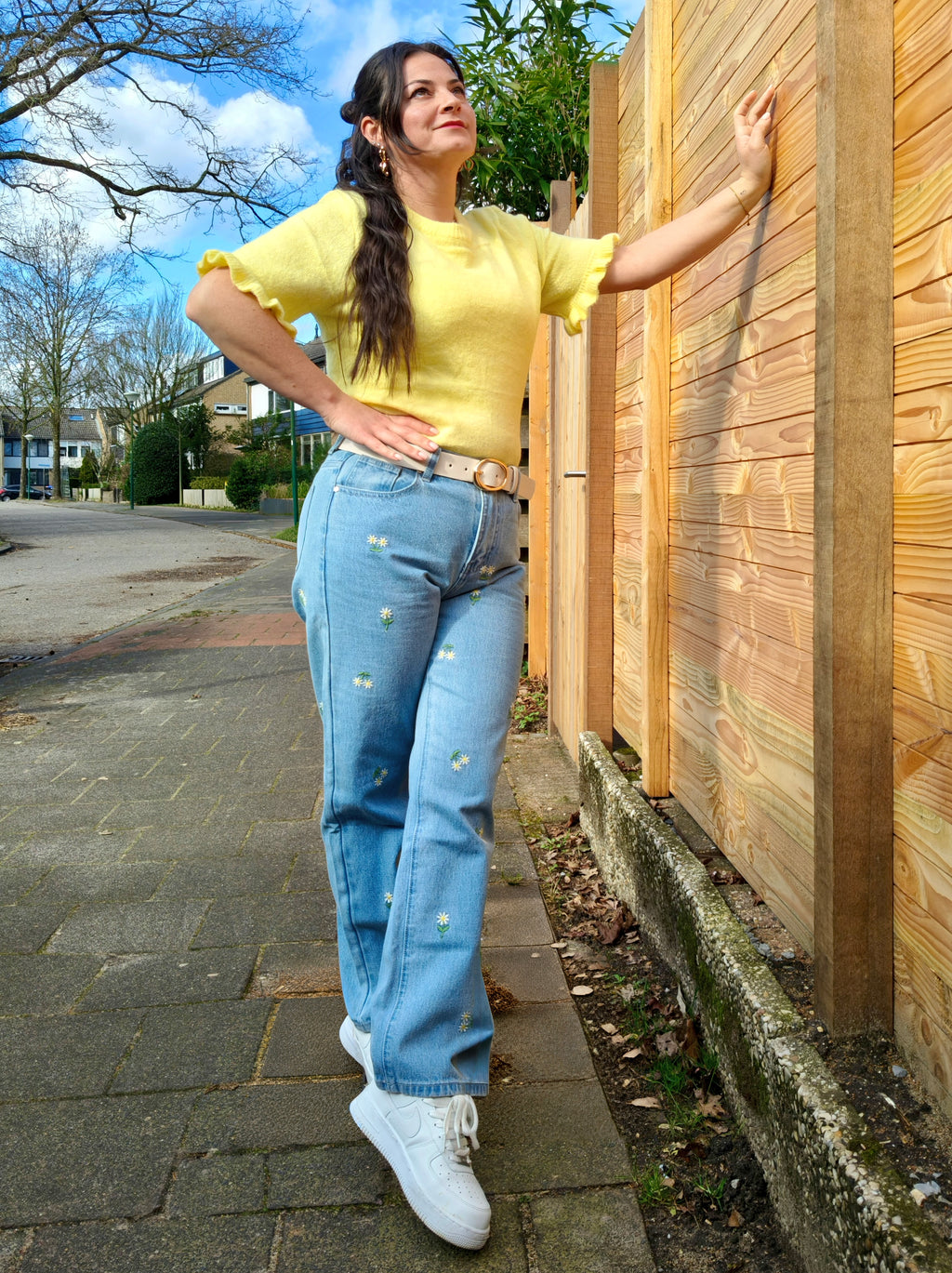 Sunny Ruffle Truitje – Geel / Oranje